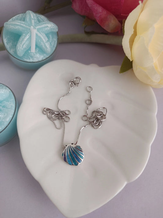 Colar Concha Turquesa - Miss Prata