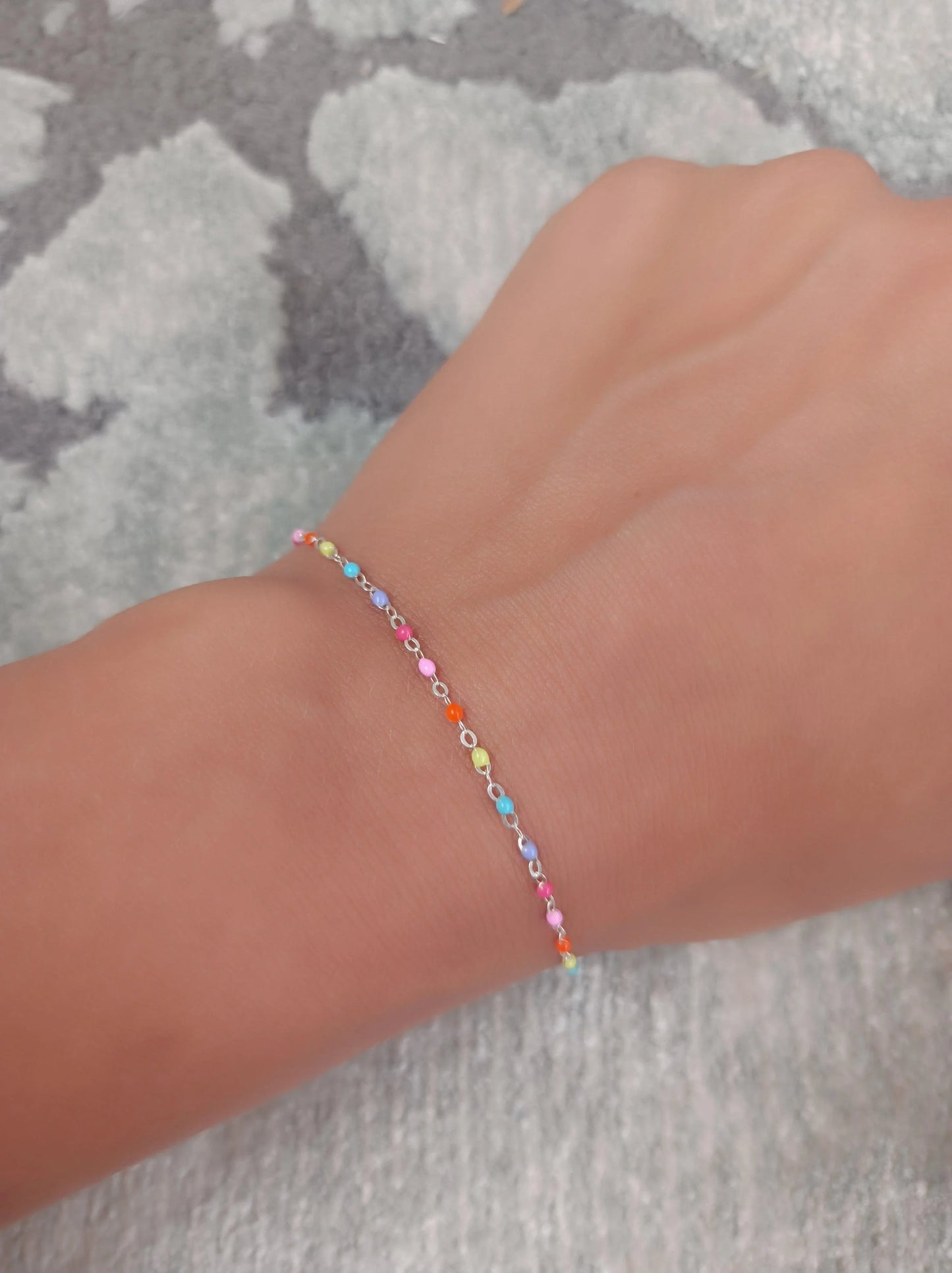 Pulseira Bolinhas de Esmalte - Miss Prata