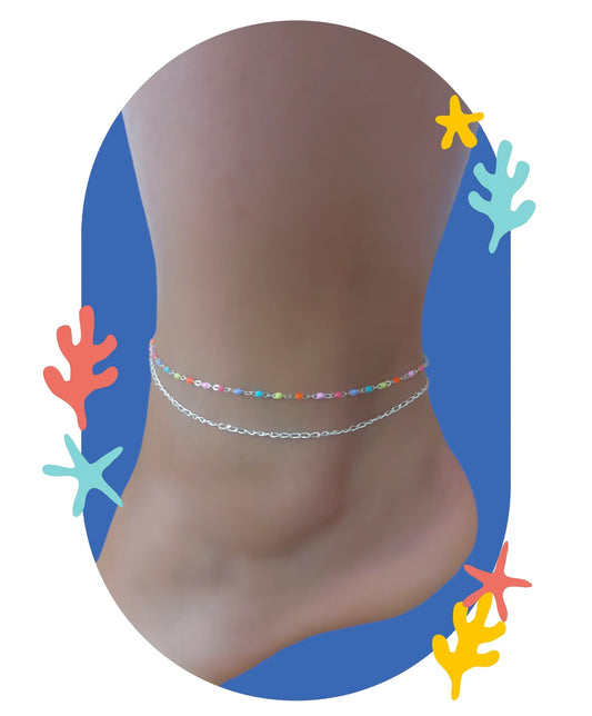 Tornozeleira Dupla - Miss Prata