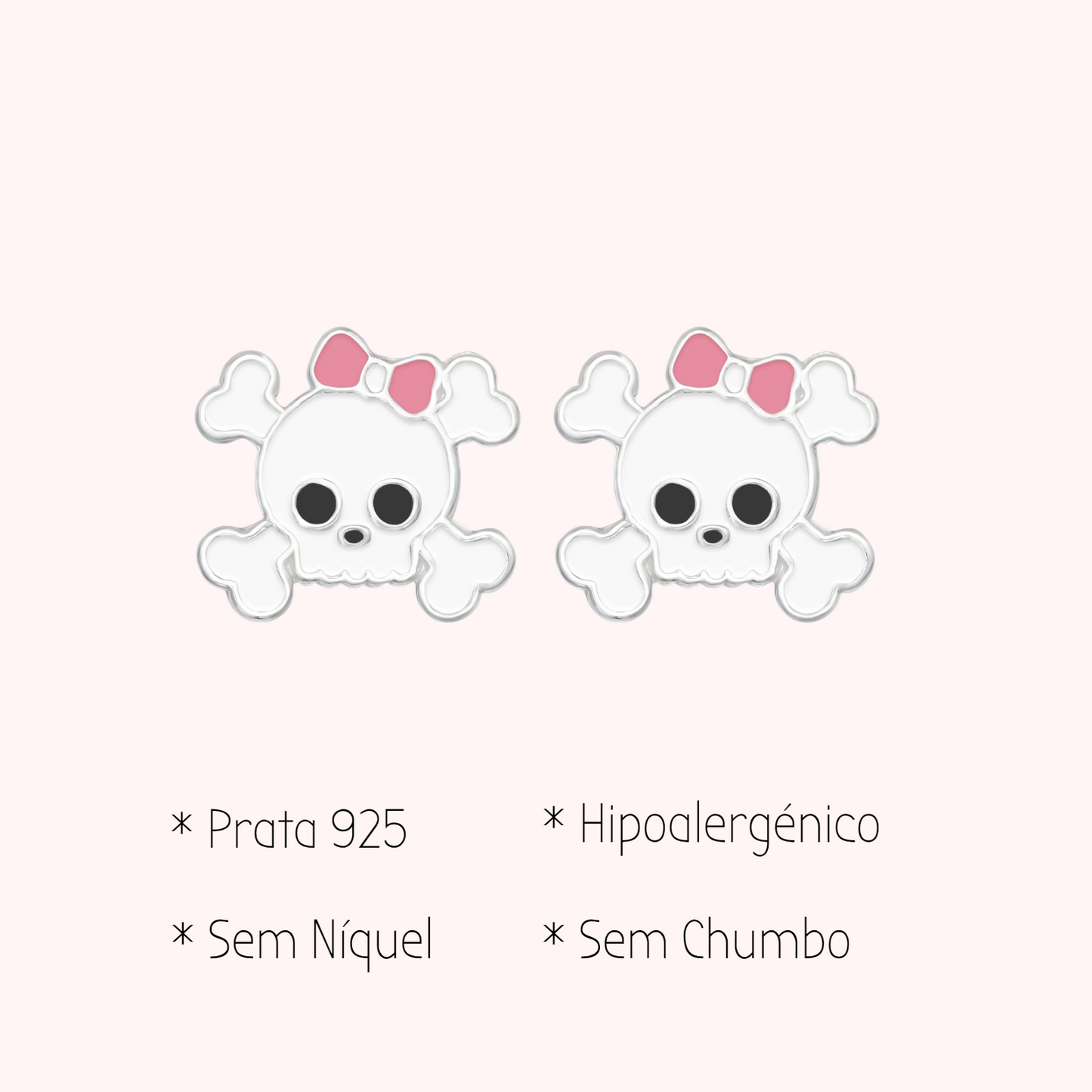 Caveira Fofa - Brincos